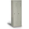 Montovaná šatníková skriňa DURO MONT, 2 oddíly, šedá/šedá, otočný uzáver