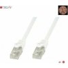 Techly Patchcord 100% měděný Techlypro Cat.6 U/UTP, 2m, bílý