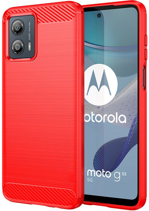 Púzdro PROTEMIO 55955 FLEXI TPU Kryt pre Motorola Moto G53 5G červený