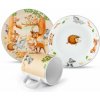 Kinekus Tanier detský porcelánový 3-dielna sada LESNÉ ZVIERATKÁ