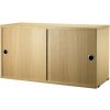 String Komoda String Cabinet With Sliding Doors 78 x 30, oak