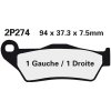 Predné brzdové doštičky / obloženie Nissin Husqvarna TE 350 1996 - 2013 směs ST