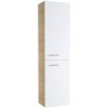 Ravak CHROME SB 390 vysoká kúpeľnová skrinka capuccino/biela lesklá,Pravá + vešiak X000000967