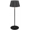 TRIO Reality R57706132 SUAREZ vonkajšia stolná lampa SMD LED V390mm 1,5W/200lm 3000K IP44 čiernamatná, nabíjateľná batéria, USB-C port, nabíjacia stanica, ON/OFF