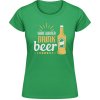 Akciové Dámske Tričko Soft-Style Gildan - Zachráň vodu - pi pivo - Irish Green - XL - Dámske