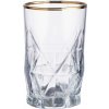 Butlers UPSCALE Poháre na liehoviny so zlatým okrajom 110 ml