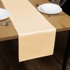 Biante Saténový behúň na stôl polyesterový Satén LUX-057 Béžový 35x160 cm