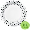 Papierový tanier PAW Eco 23 cm Confetti black silver