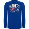 Superfutbal Pánske tričko dlhý rukáv gunners, kráľovsky modré Veľkosť: L