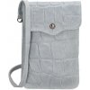 Charm London Sivá vrúbkovaná kabelka na mobil „Blair“