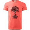 Narodeninový strom 60 - Klasické pánske tričko vyššej gramáže - S ( Korálová )