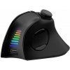 EVOLVEO TwinVerti, bezdrôtová vertikálna ergonomická myš, podsvietená, tichá, 2.4GHz+Bluetooth, čierna