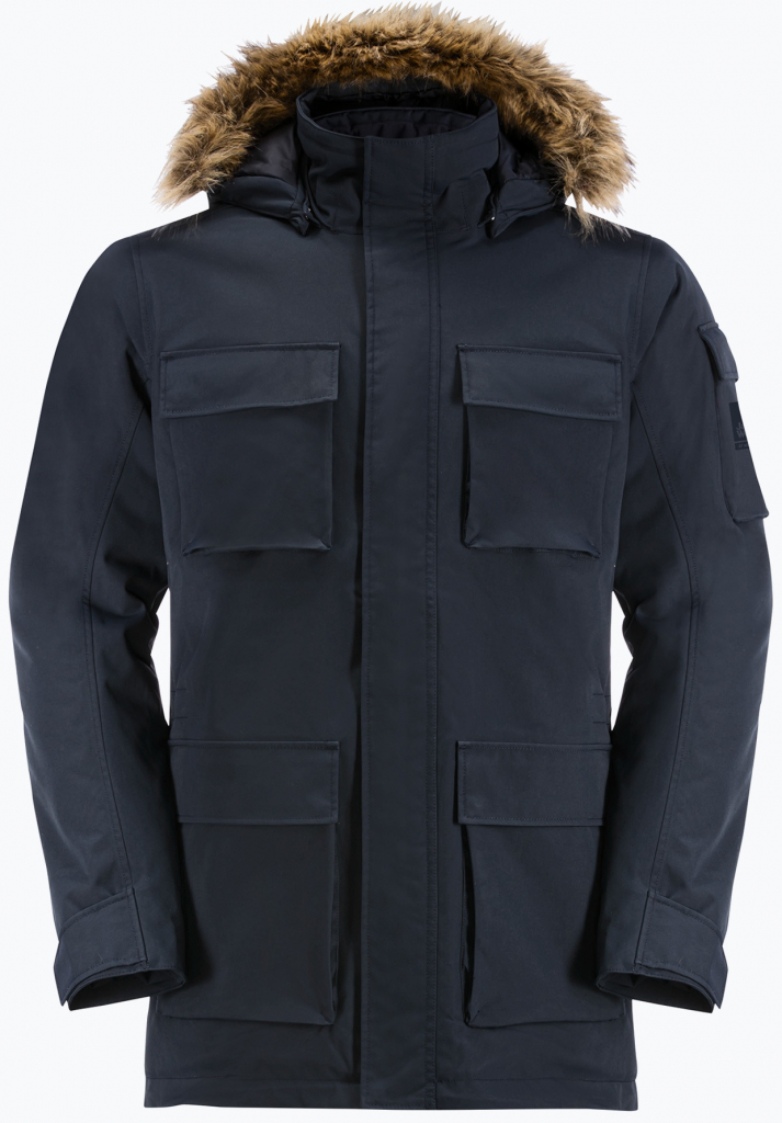 Jack Wolfskin pánska páperová bunda Glacier Canyon Parka navy blue 1107674 1010