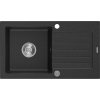 Mexen Pablo - drez granitový 75,2x43,6cm, 1-komorový, čierna-strieborná, 6510751010-73