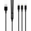 OBAL:ME 3v1 AllConnect Fast Charge USB-A/USB-C, Lightning, Micro-USB Kabel 1.2m Black