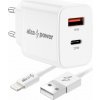 AlzaPower A101CA Fast Charge 20W bílá + Core Lightning MFi (C189) 1m bílý APW-CCA101-CBMFI18911W (APW-CCA101-CBMFI18911W)
