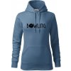 Bowling nápis - Mikina dámská Cape s kapucí - L ( Denim )
