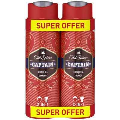 Old Spice Captain Sprchový gél 2 x 400 ml