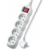 Predlžovací kábel 4 zásuvky 5m GETI GEC45S s vypínačom