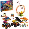 LEGO 60295 City Stuntz Stunt Show Arena, sada s monster truckmi, autíčkami, motorkou, hasičskými pneumatikami a 6 minifigúrkami, nápad na darček pre deti