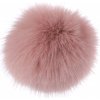 Kožušinový brmbolec s pútkom Ø12 a 14 cm - 1 ks 2 (Ø12 cm) pudrová
