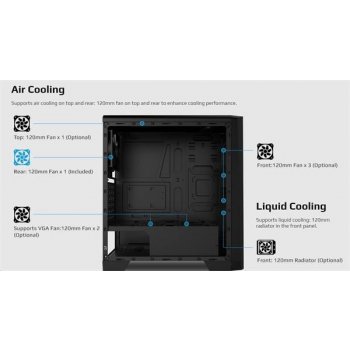 Aerocool Cylon Tempered Glass černá