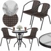 Záhradná súprava SAHARA pre 2 osoby Stôl + 2x kreslo čierno-hnedá
