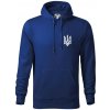 Ukrajina trojzubec prsník - Mikina pánska Cape s kapucňou - 4XL ( Kráľovská modrá )