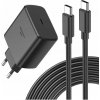 RÝCHLA NABÍJAČKA PRE SAMSUNG VÝKONNÝ NAPÁJACÍ ZDROJ PD 45W S KÁBLOM USB TYPU C 1M