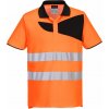 Portwest PW212 PW2 Hi-Vis Reflexná polokošeľa oranžová/čierna 2XL