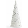 Biely vianočný svietnik z kostného porcelánu Kähler Design Nobili, výška 19 cm