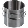 Nerezový hrnček Mil-Tec Steel 800 ml - strieborný