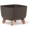 Květináč GRACIA SQUARE ECO WOOD 24 cm - barva: káva ECO