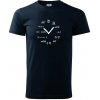 Matematické hodiny - Tričko extra veľké (5-8XL) - 5XL ( Tmavomodrá (veľmi tmavá - skoro čierna) )