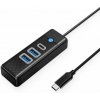 Orico PWC2U-C3 HUB adaptér USB-C - 2x USB 3.0 / USB-C 3.0, čierny