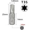 Torx (hviezdica / šesťhran), náhradný bit 1/4
