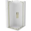 Mexen Velar L Duo sprchový kút posuvný 80 x 80 cm, námraza, zlatá - 871-080-080-02-33-50