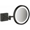 Hansgrohe AddStoris Kozmetické nástenné zrkadlo s LED osvetlením, matná čierna 41790670-HG