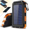 Solárny powerbank 26800 mAh, powerbank s baterka a kompasom pre smartfóny