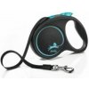 Vodítko FLEXI Black Design M pásek 5m/25kg modrá NEW