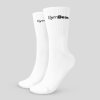 GymBeam Ponožky 3/4 Socks 3Pack - White - XL/XXL