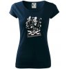 Šachový stôl - Dámske tričko Pure - S ( Tmavomodrá (veľmi tmavá - skoro čierna) )