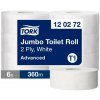 Tork Toaletný papier 2-vrstv. TORK Jumbo 26 cm, návin 360 m, biely T1 (6 ks)