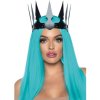 Leg avenue synthetic leather maleficent crown with studs black
