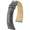 Šedý kožený remienok Hirsch London L 04307030-1 (Aligátorí koža) Hirsch Selection