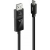 Kábel USB 3.1 Typ C na DisplayPort M/M 1m, 8K@60Hz UHD, HDR, čierny