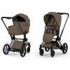 CYBEX Kombinovaný kočík e-Priam 5.0 Coconut Brown (Matt Black Frame) 2026 Platinum