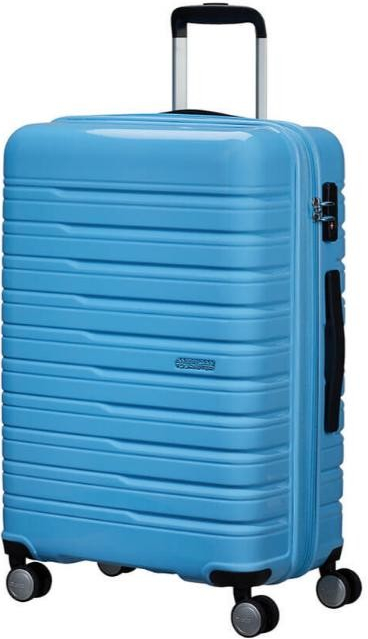 American Tourister FLASHLINE POP SPINNER 67 EXP Cloudy Blue petrolejová 69 L