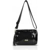 Zellia dámska kabelka Zlb210 z čiernej lakovanej kože crossbody 25 x 17 x 9 cm