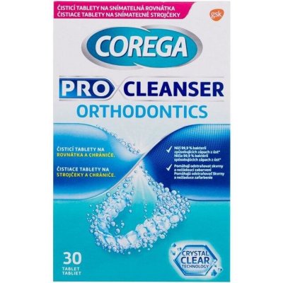 Corega Pro Cleanser Orthodontic Tabs (U) 30ks, Čistiace tablety a roztoky